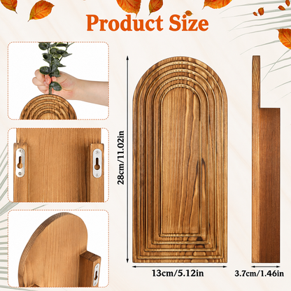 Wooden Wall Shelf for Dried Flowers and Greenery