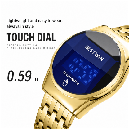 Round LED Touchscreen Digital Watch