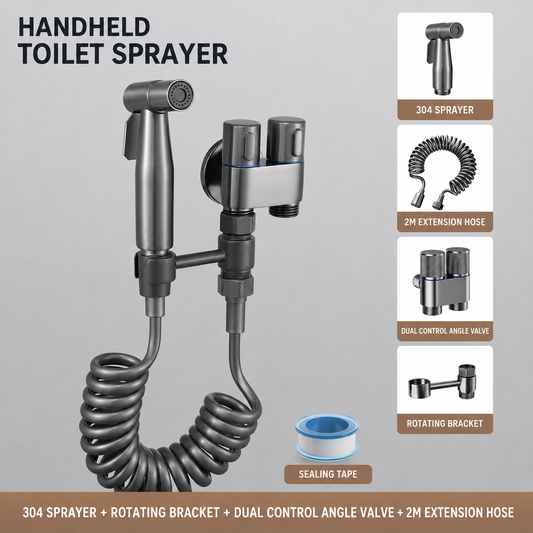 Generic Toilet Faucet Splitter 2-Way Double Faucet Adapter