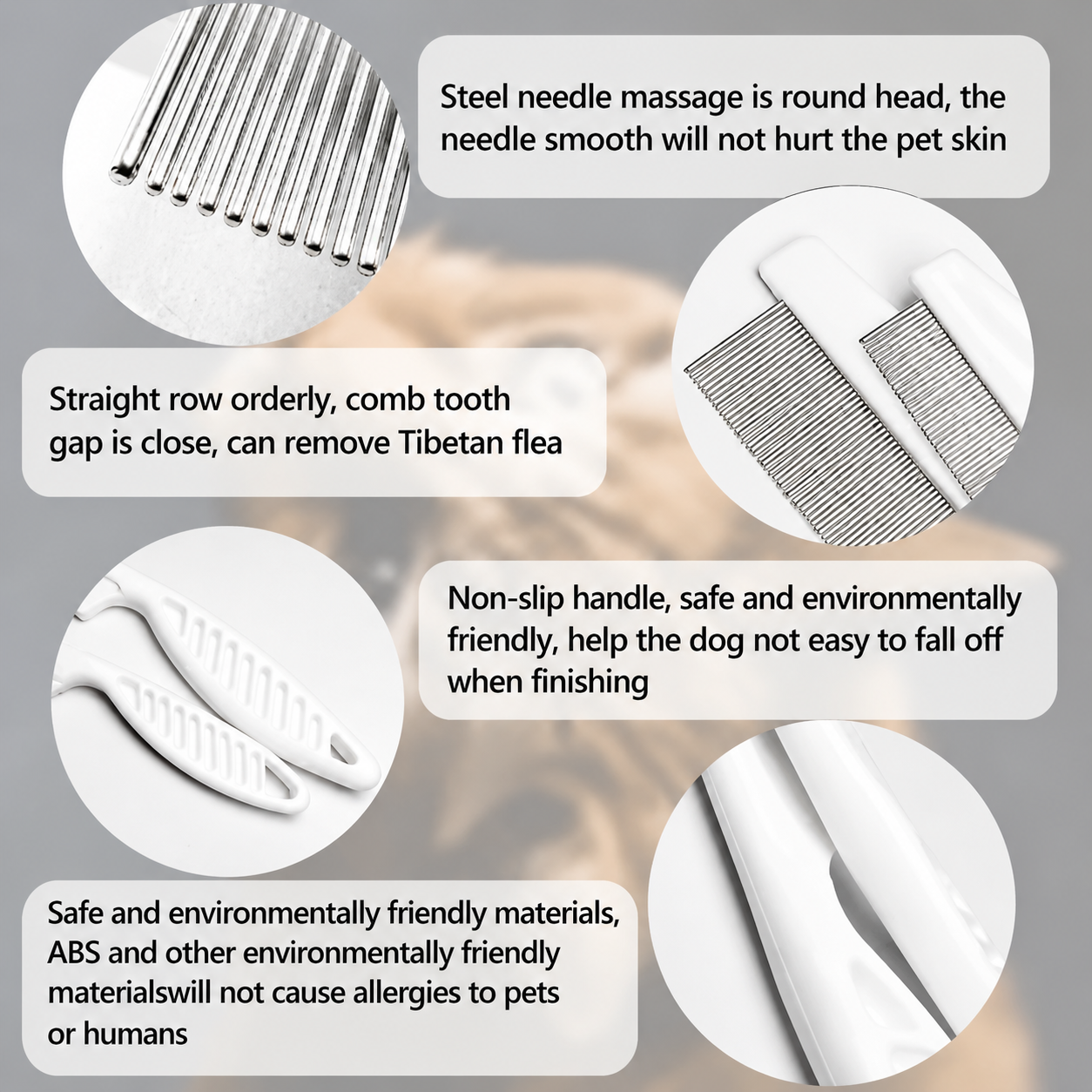 2 Pack Multifunctional Pet Comb