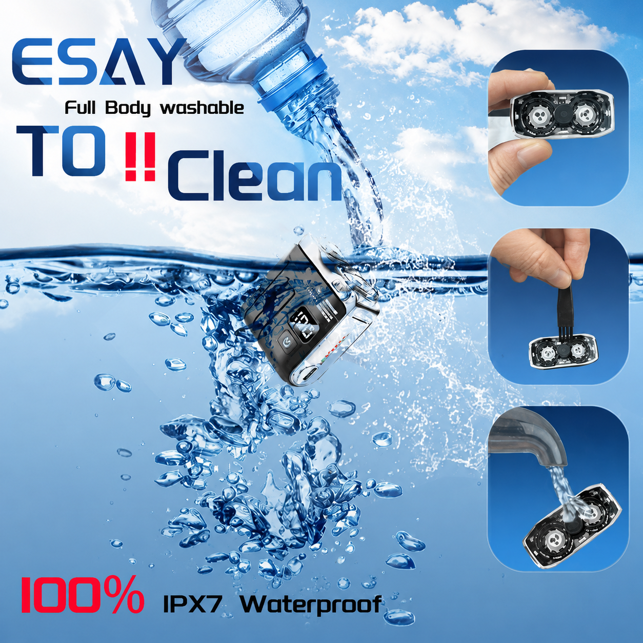 Compact Electric Razor for Men