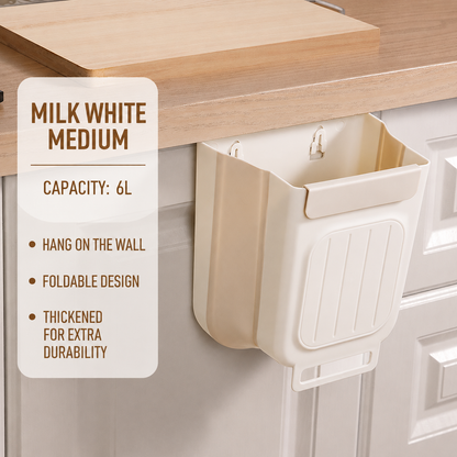 Wall-mounted trash can for home cabinets