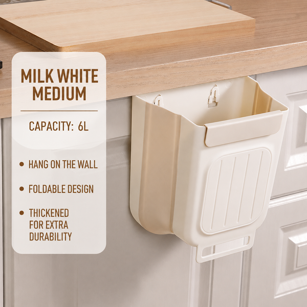 Wall-mounted trash can for home cabinets