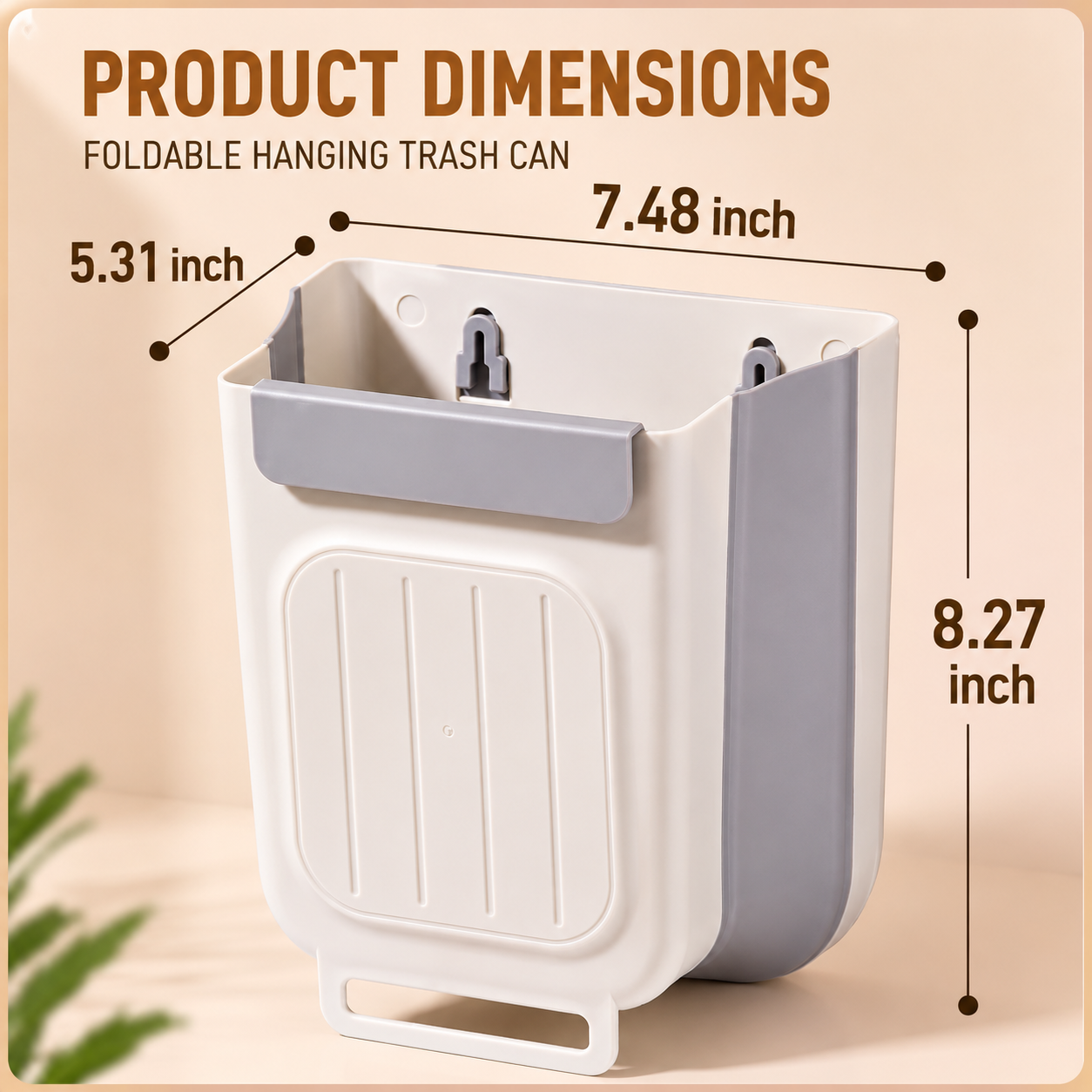 Wall-mounted trash can for home cabinets