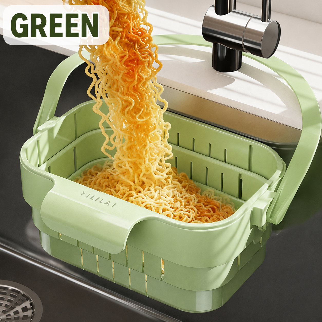 Simple Hanging Telescopic Drain Basket for Home and Kitchen