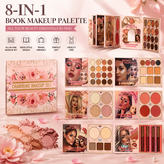 8-in-1 Book-Style Makeup Palette