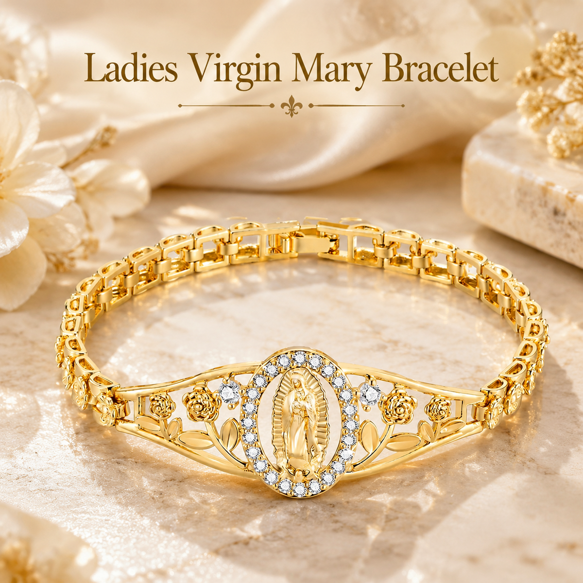 Virgin Mary Bracelets for Women-Hypoallergenic Non Tarnish Trendy Jewelry