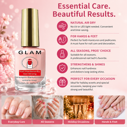 2PCS Natural Pink Nail Strengthener - 10 ml Nail Care Treatment