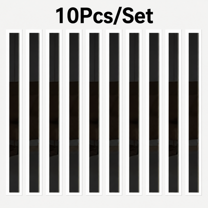 10-Piece Set of Long Acrylic Mirror Wall Stickers