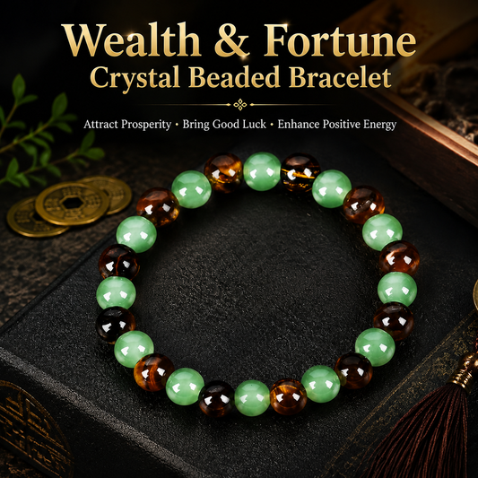 Wealth-Attracting Beaded Crystal Bracelet