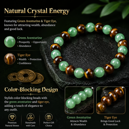 Wealth-Attracting Beaded Crystal Bracelet