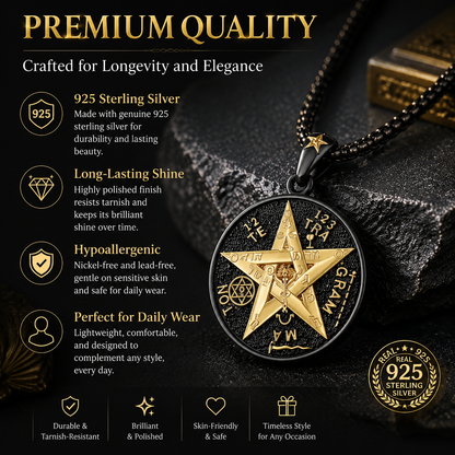 Tetragrammaton pendant necklace, necklace symbolizing Jehovah, amulet