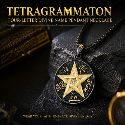 Tetragrammaton pendant necklace, necklace symbolizing Jehovah, amulet
