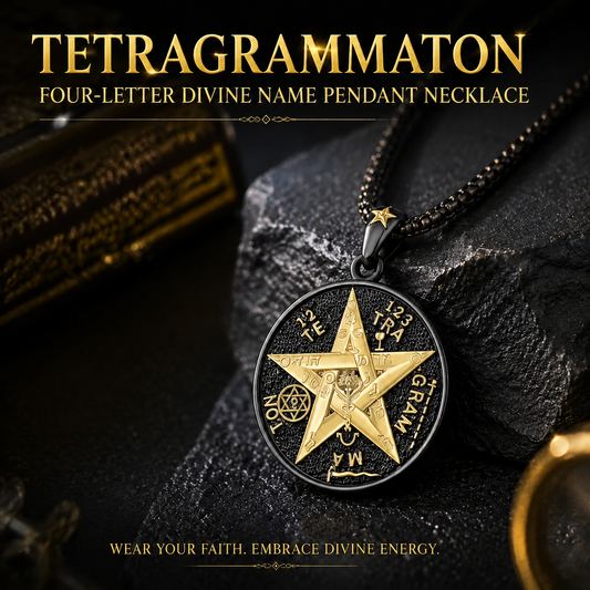 Tetragrammaton pendant necklace, necklace symbolizing Jehovah, amulet
