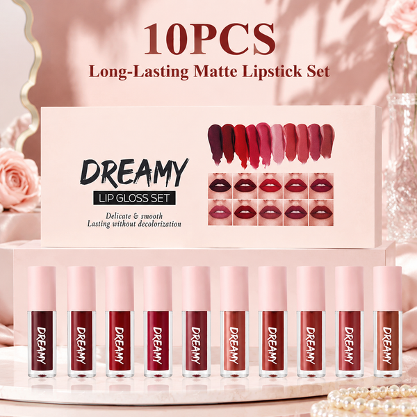 Fashion 10 Pieces/Set Lip Gloss Velvet Lipstick