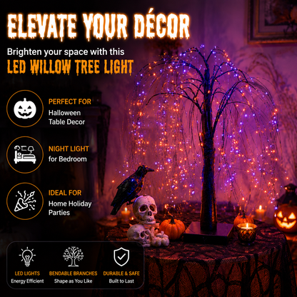 LED Halloween willow tree light