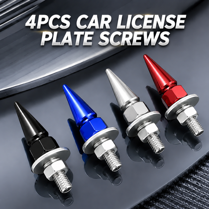 4 PCS Spikes License Plate Screws for Car