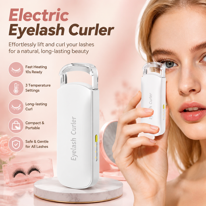 Heated Eyelash Curler with Thermosensitive Silicone Pad