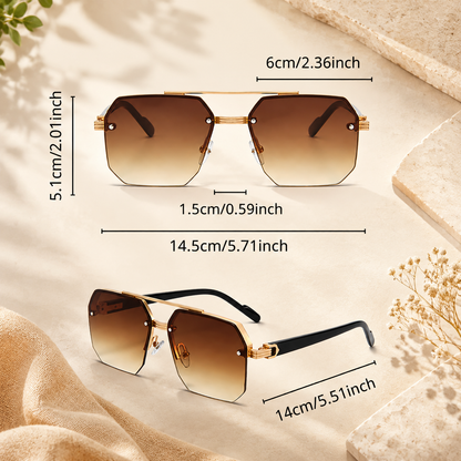 Unisex Retro Square Frame Sunglasses