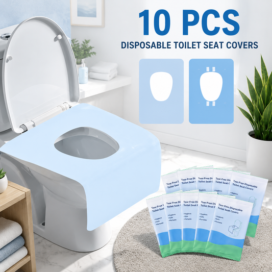 10 Packs Tear-Free Toilet Seat Covers Disposable for Adults and Kids