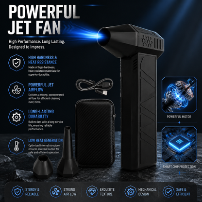 Turbo Jet Blower, 130000 RPM Portable Mini Jet Fan, Electric Air Duster with Adjustable Speed