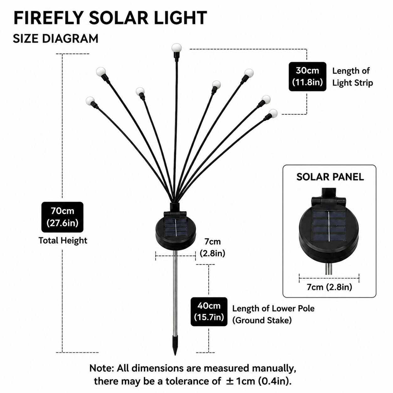 2PCS Outdoor Solar Firefly Lights