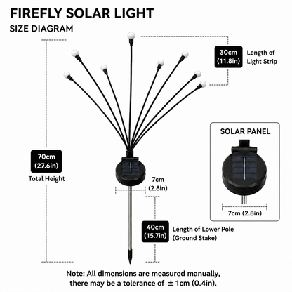 2PCS Outdoor Solar Firefly Lights