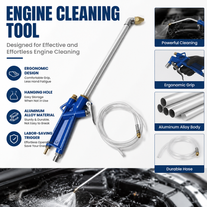 Air Blow Tool Pneumatic Engine Cleaning with Hose, Cleaning Degreaser Sprayer Tool