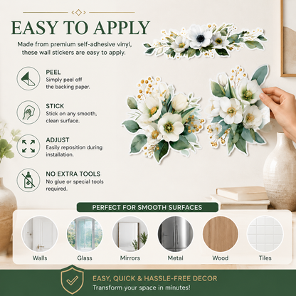 3-Piece Bathroom Toilet Sticker Set, PVC Self-Adhesive Decorative Decals