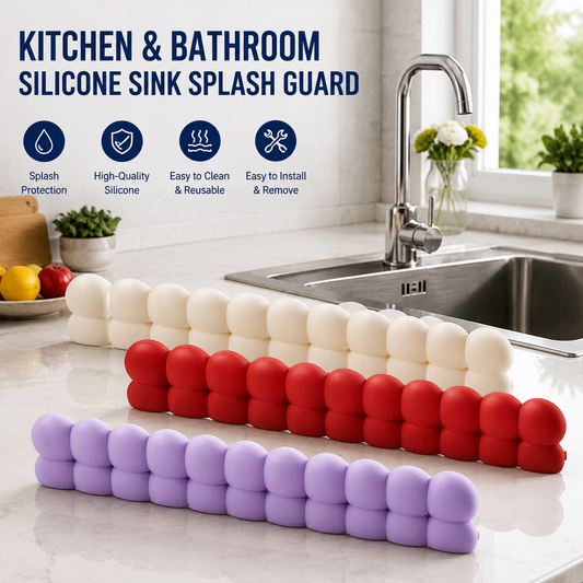 Silicone Sink Splash Guard for Kitchen & Bathroom