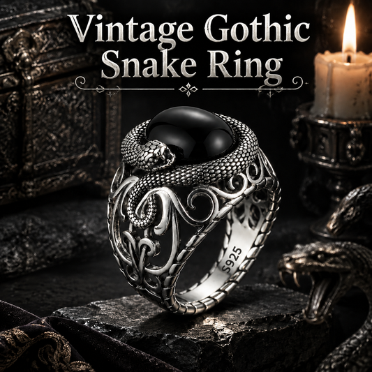 Vintage Adjustable Gothic snake-shaped ring