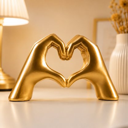 Hand-sculpted heart-shaped ornament