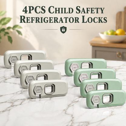4 Pack Child Proof Refrigerator Lock, Child Safety Locks for Doors, RV Refrigerator, Oven Lock