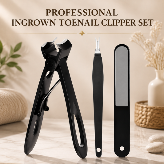 1Set Extra Wide Opening Heavy-Duty Toenail Clipper Kit with Handle