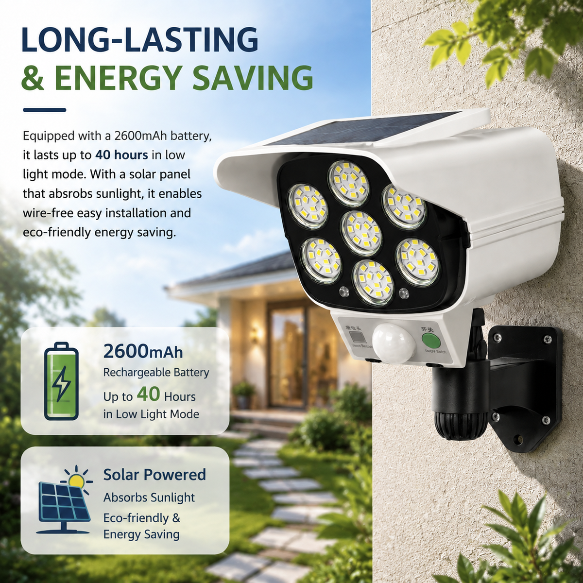 Outdoor Motion Sensor Solar Lights