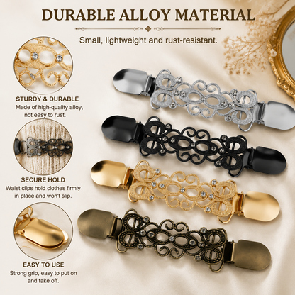 4PCS Vintage-style dress cinch clip