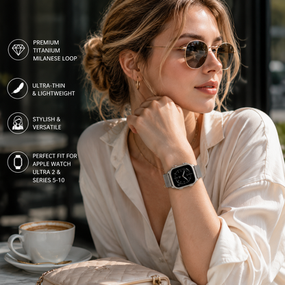 2026 Titanium Milanese Suitable forApple Watch Band