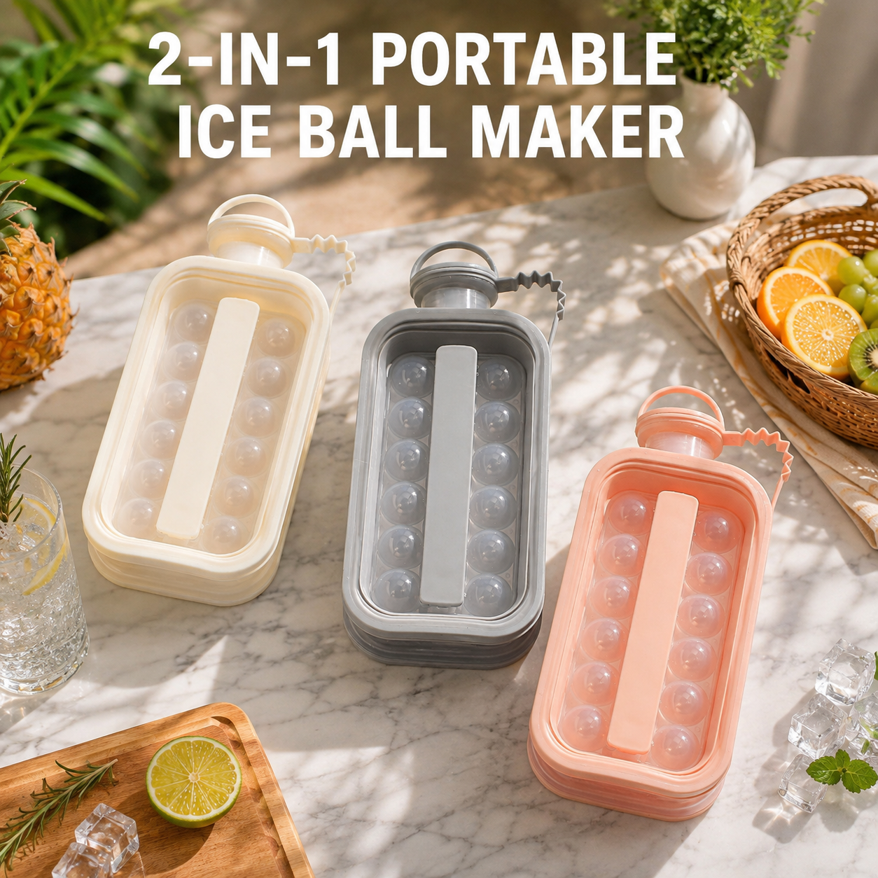 2-in-1 Portable Ice Ball Maker