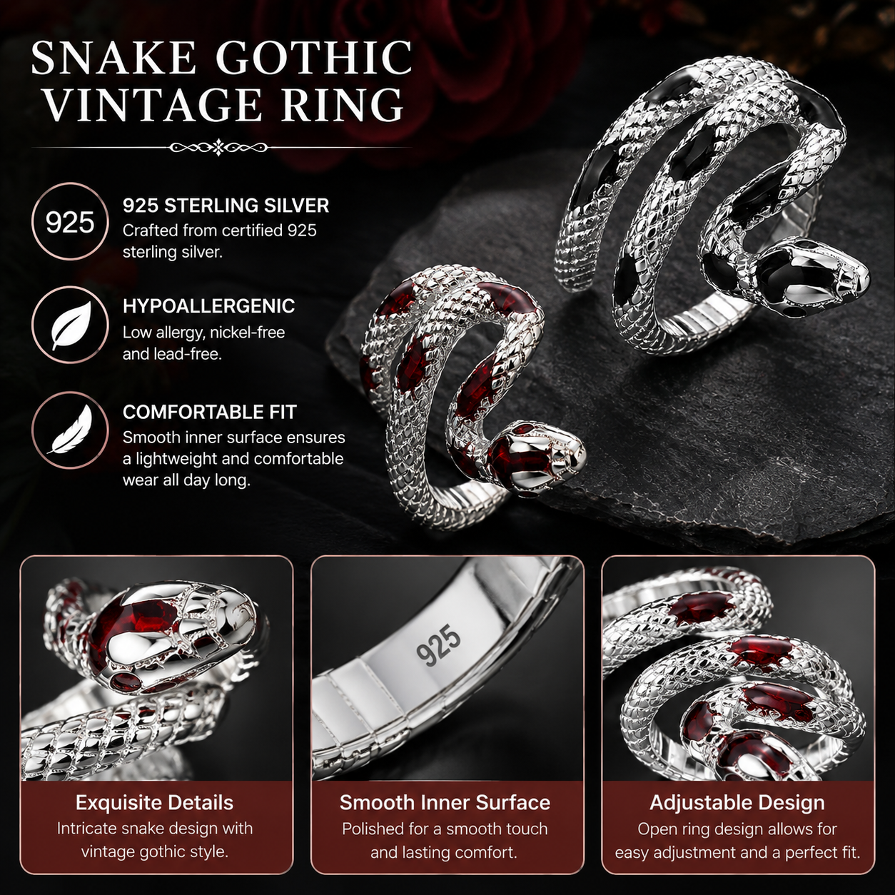 Snake & Gothic Vintage Rings