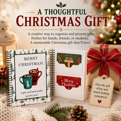 Christmas Gift Card Book, Diy Spiral Bound Gift Card Book