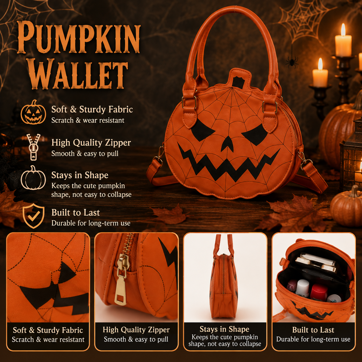 New 2026 Halloween Pumpkin Handbag
