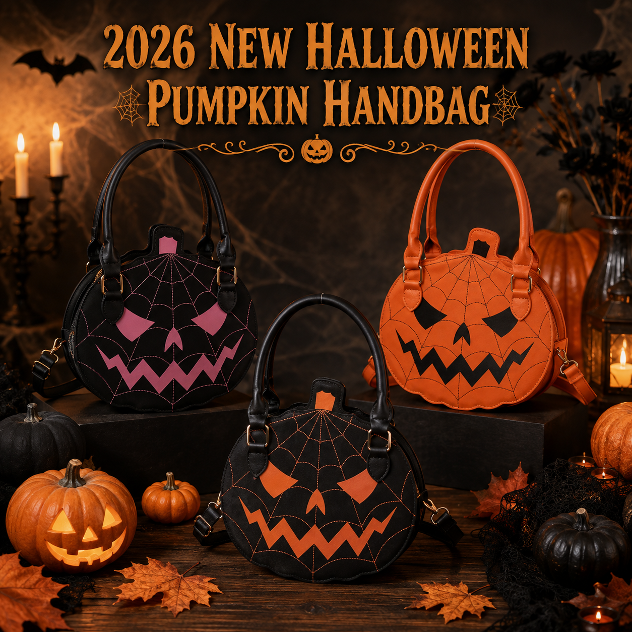 New 2026 Halloween Pumpkin Handbag