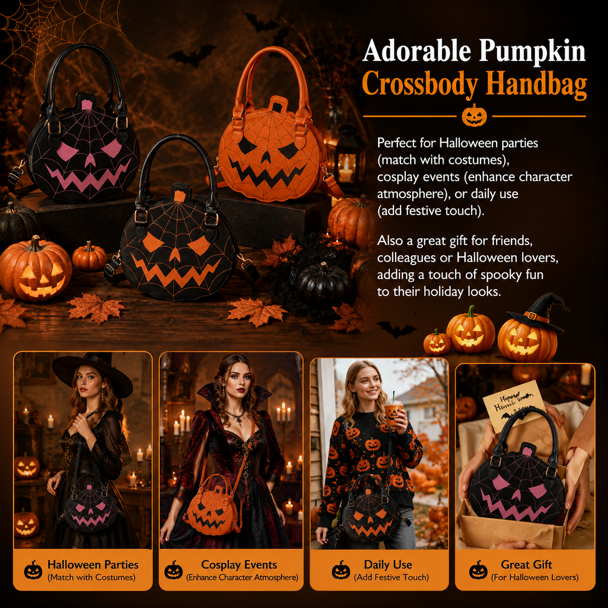 New 2026 Halloween Pumpkin Handbag