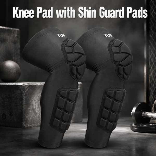 1 Pair Knee Pad with Shin Guard Pads