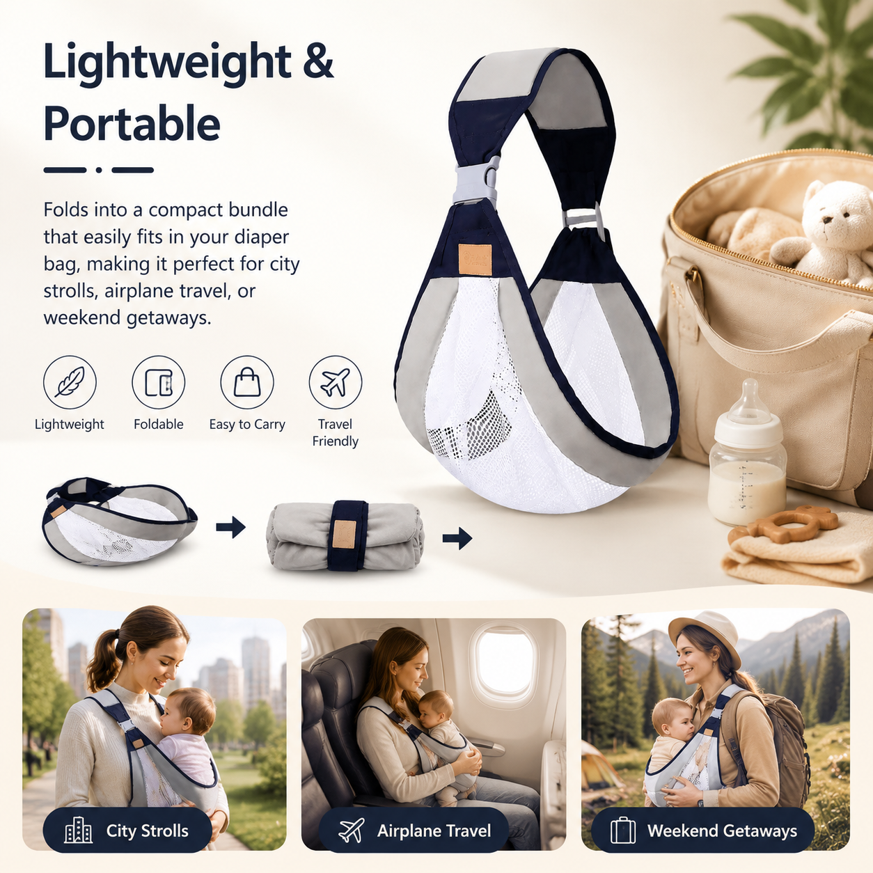 Adjustable single-shoulder portable strap