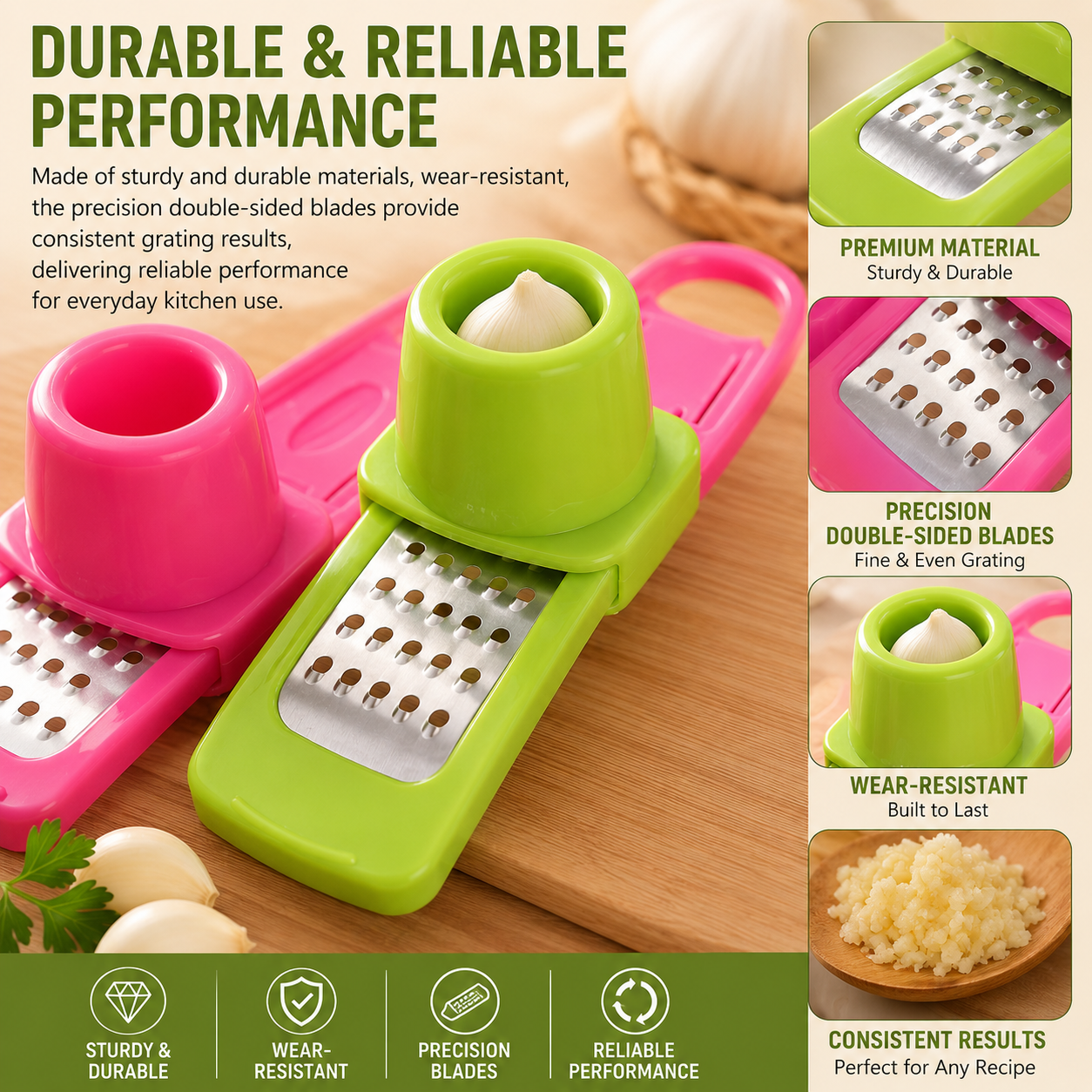 2PCS Small manual garlic press