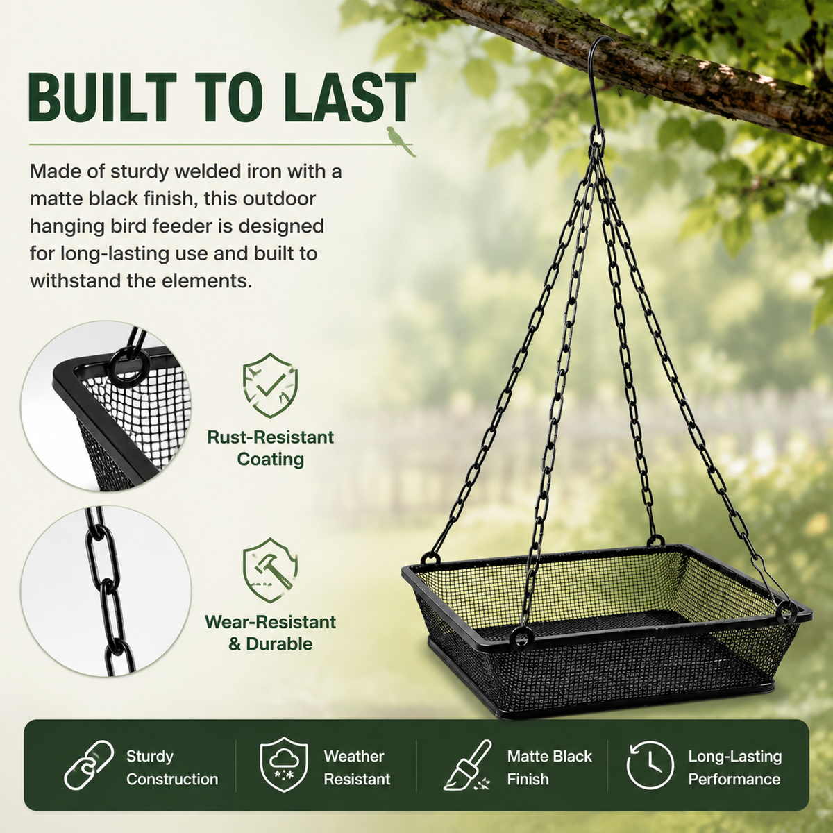 Hanging Bird Feeder for Outdoors