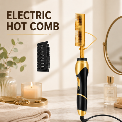 Electric Hot Comb for Black Hair, Wigs & Beard
