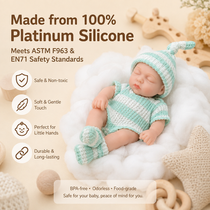 Mini silicone doll,Suitable as a birthday gift for children
