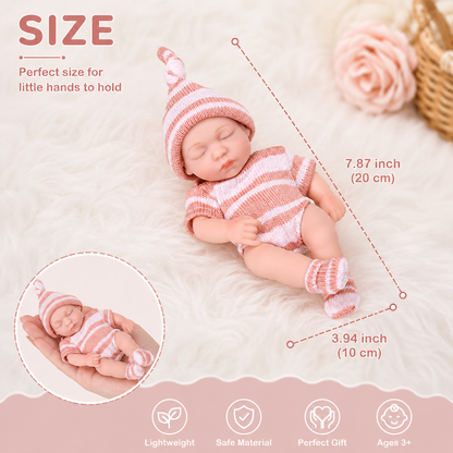 Mini silicone doll,Suitable as a birthday gift for children
